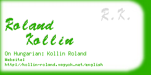 roland kollin business card